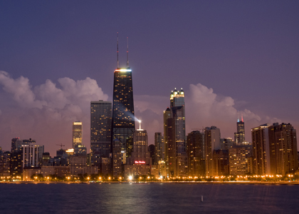 Chicago Skyline at Night