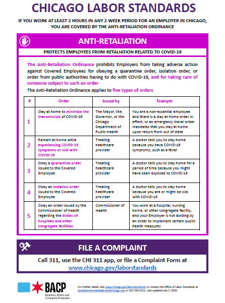 Anti-Retaliation Ordinance