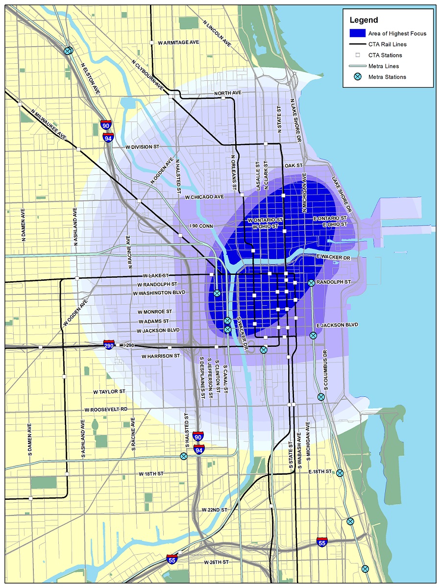 River North-Streetville Transit Study Map