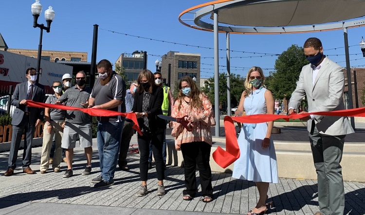 New Pedestrian Plaza at Northcenter Town Square  