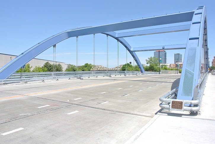 New Bridge at Halsted and Chicago River
