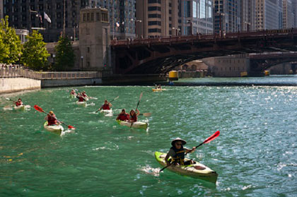 Kayaking on the Chicago River