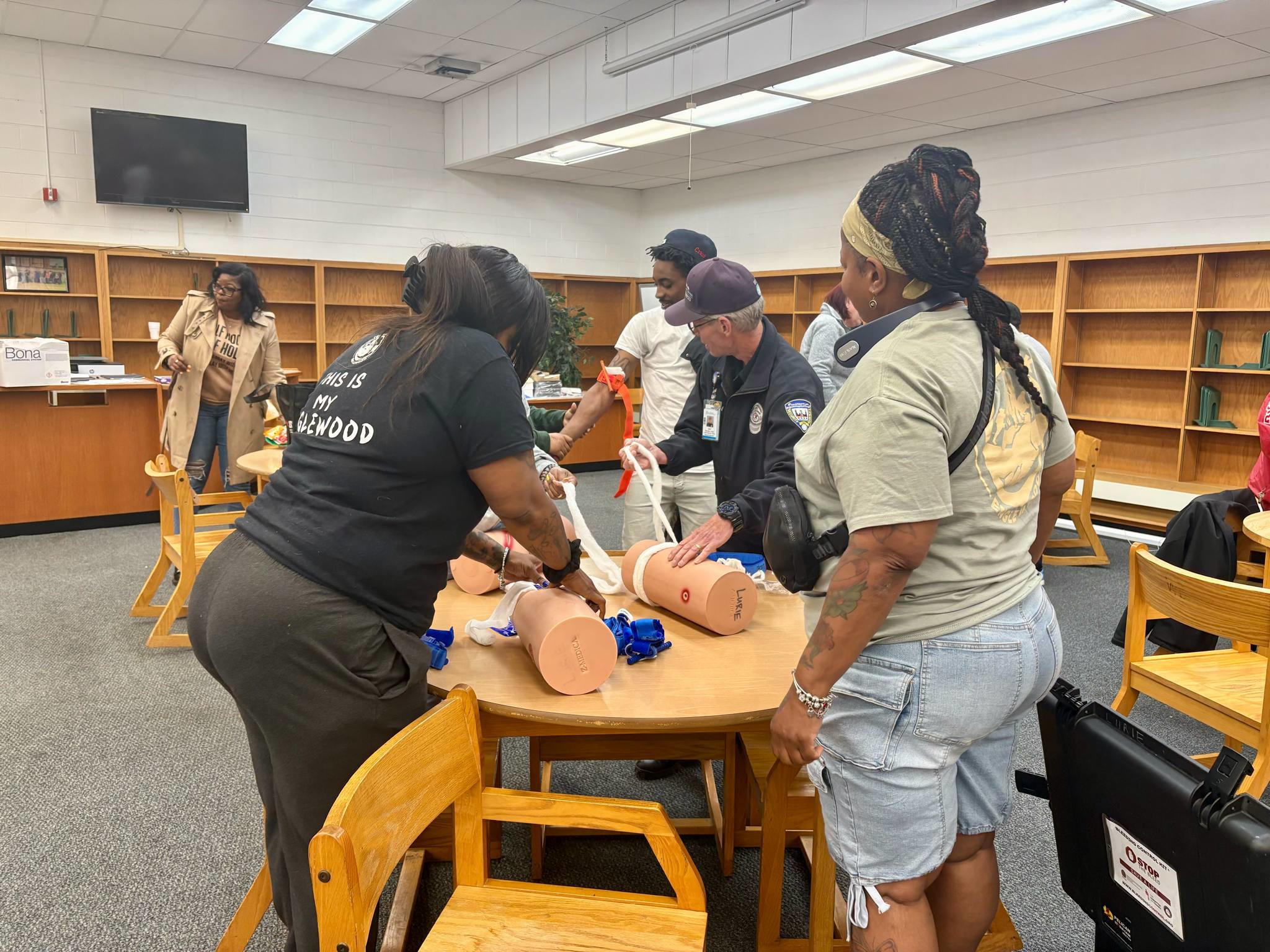 Gun Safety Awareness Workshop - bandaging practices for gunshot wound injuries