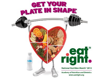 image of food in shape of heart lifting weights