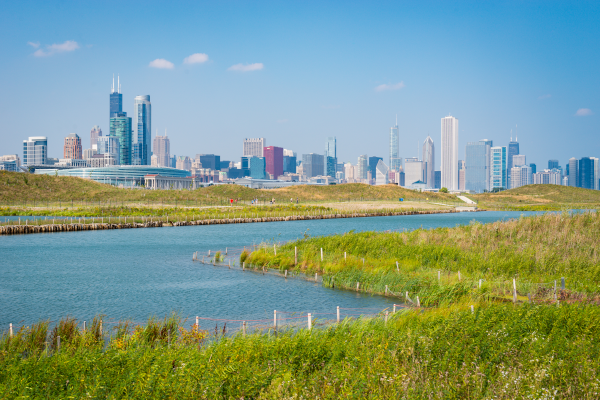 Northerly Island opening weekend summer 2015 skyline view