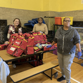 thumbnail - MRC Volunteers packing emergency kits with supplies