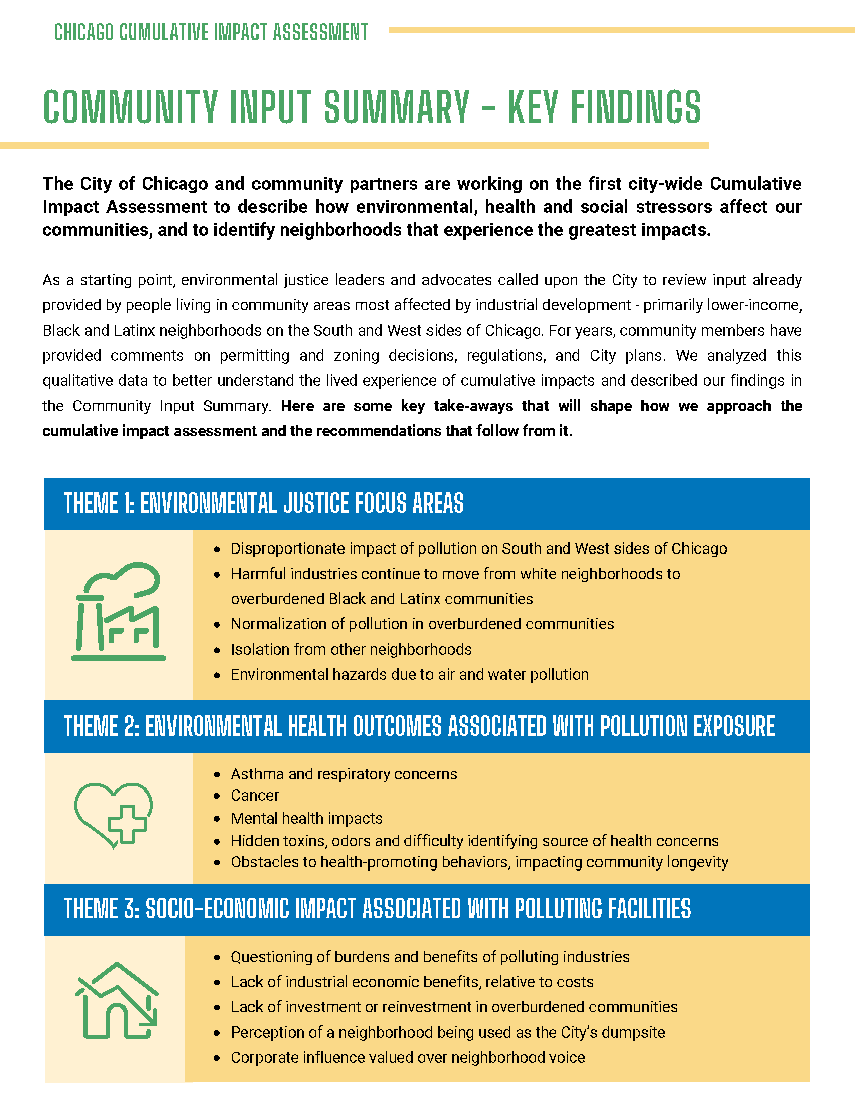 Community Input Summary | Key Findings - English