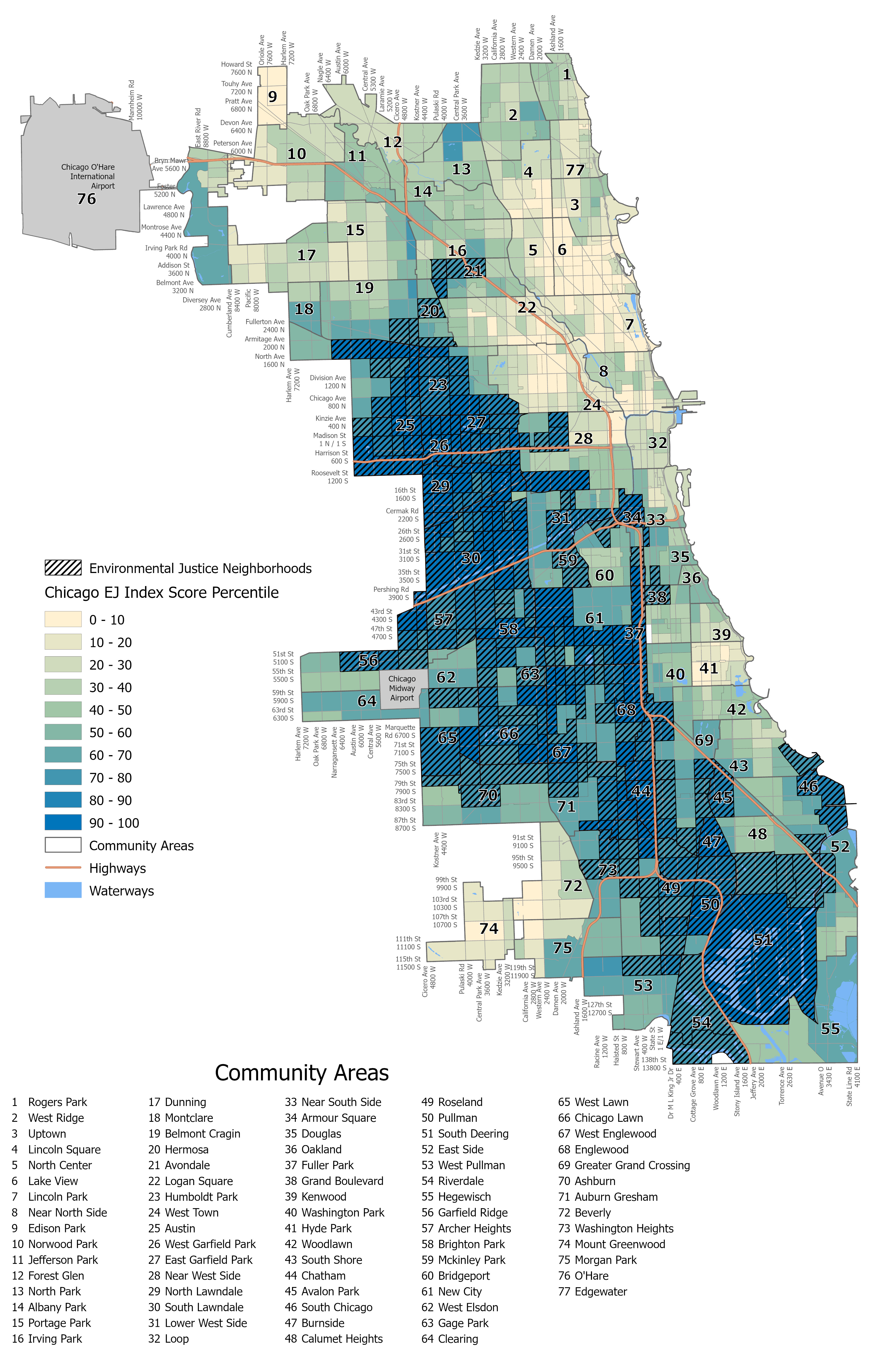 Chicago Environmental Justice Index and Map