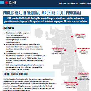 Public Health Vending Machine Pilot Program Brief