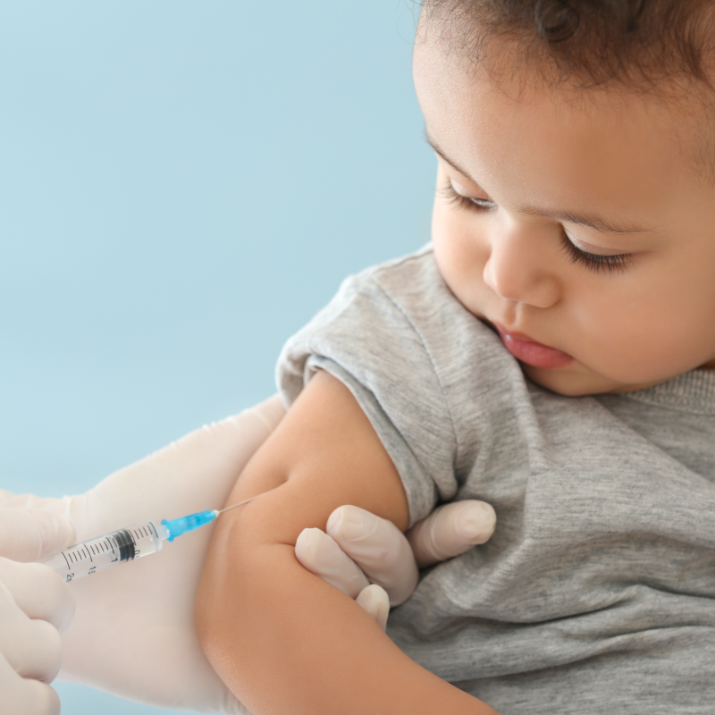 Immunizations to Protect Infants baby receiving immunization