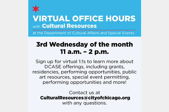 Virtual Office Hours with Cultural Resources 3rd Wednesday of the Month 11 a.m. - 2 p.m.