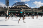 Ice skating in Millennium Park