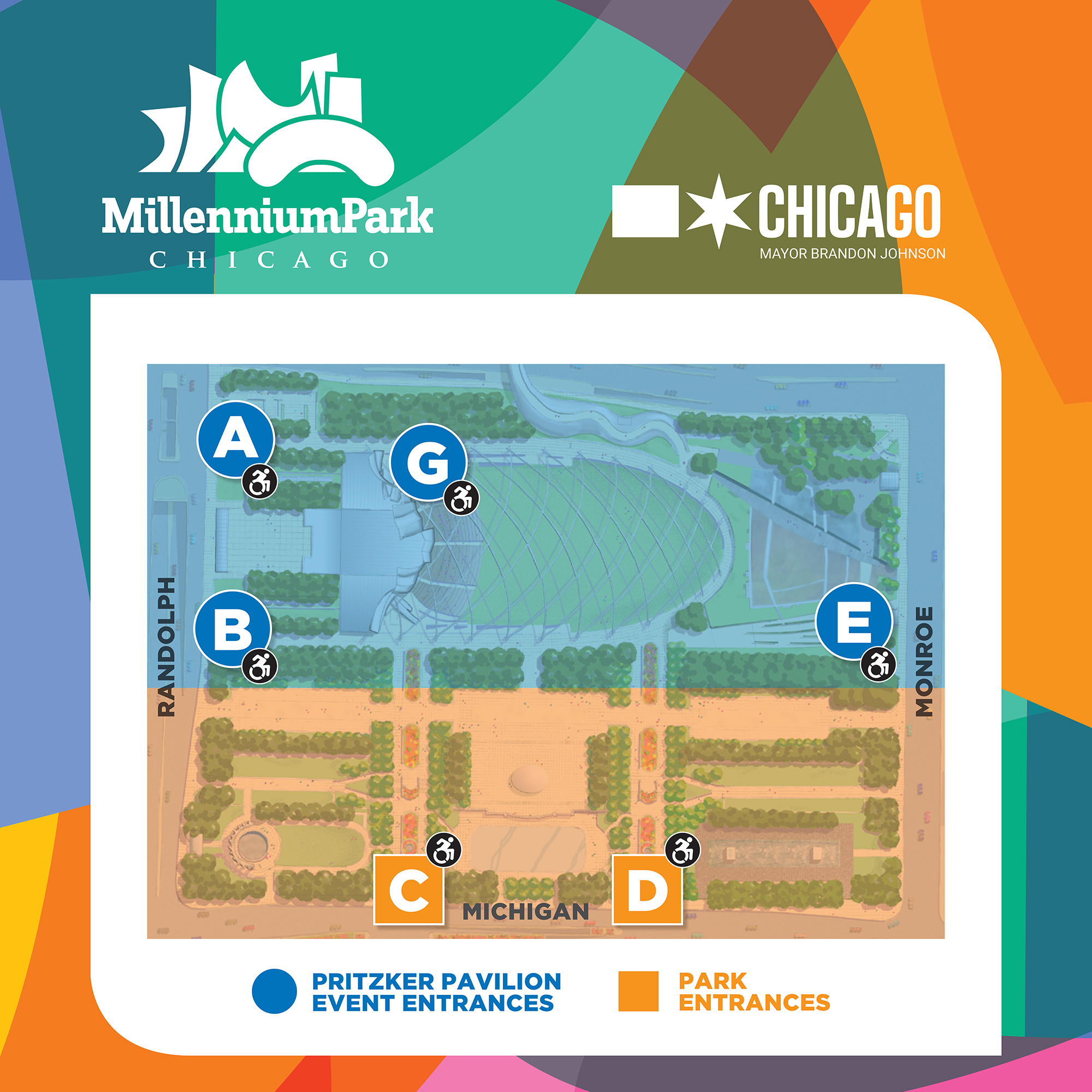 Millennium Park Entrance Map