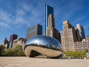 Outdoor Public Art Walking Tour (Cloud Gate in Millennium Park pictured)