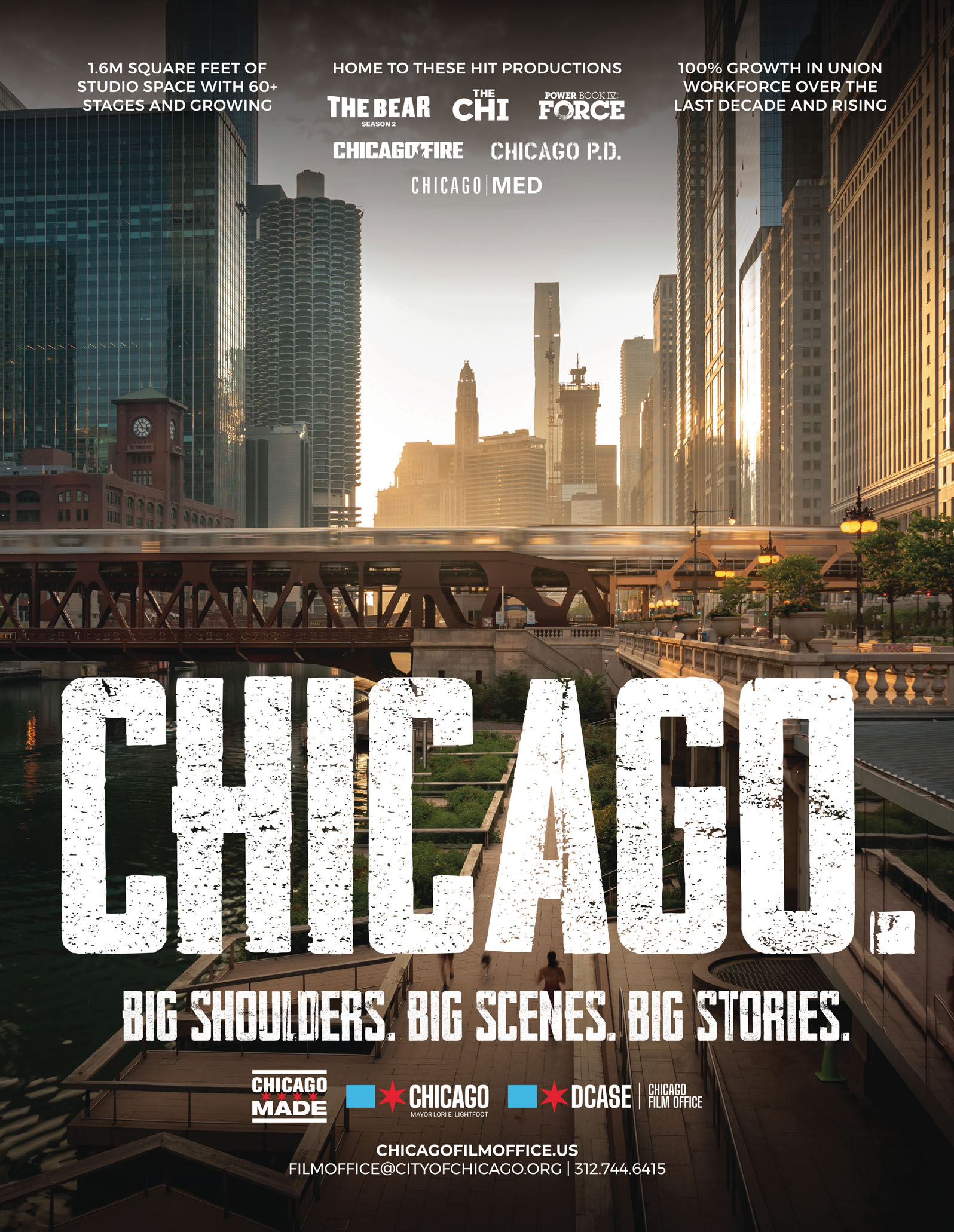 CHICAGO. BIG SHOULDERS. BIG SCENES. BIG STORIES. (Variety AD 20230