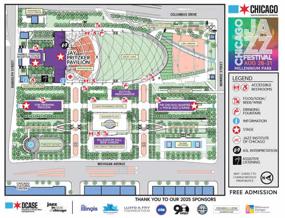 Chicago Jazz Festival Millennium Park Map (JPG)