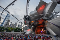 Press Room (performance on the Jay Pritzker Pavilion pictured)