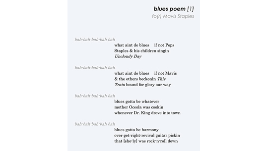 Blues Poem for Mavis Staples