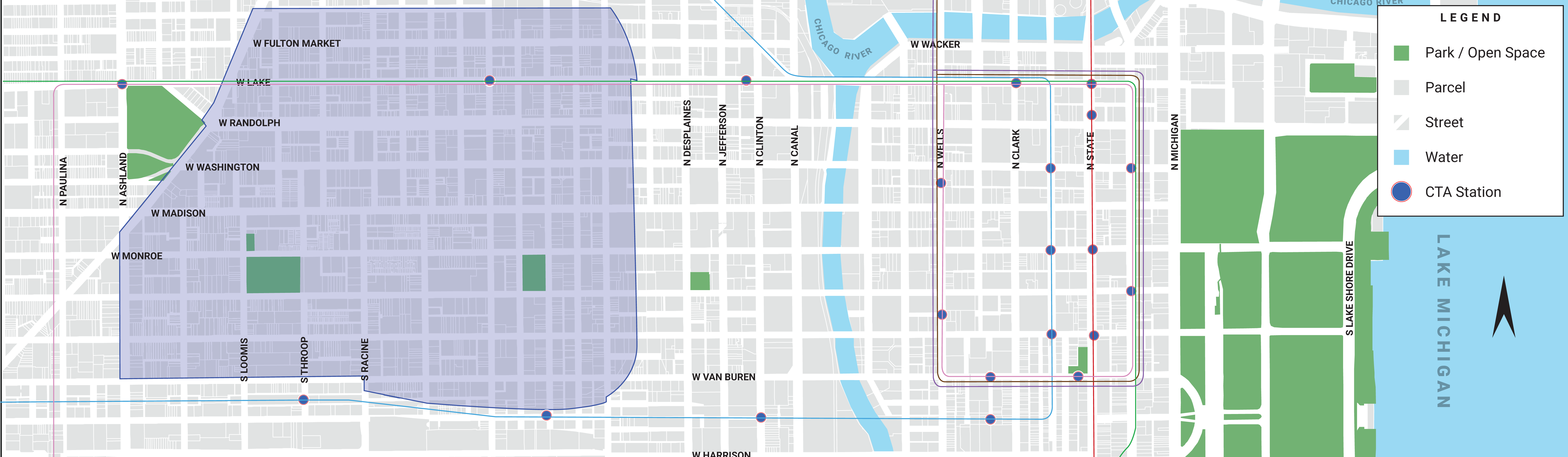 West Loop Design Guidelines Map