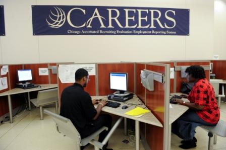 Picture of people applying for job online Picture of people applying for job online
