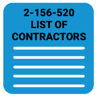 list of contractors