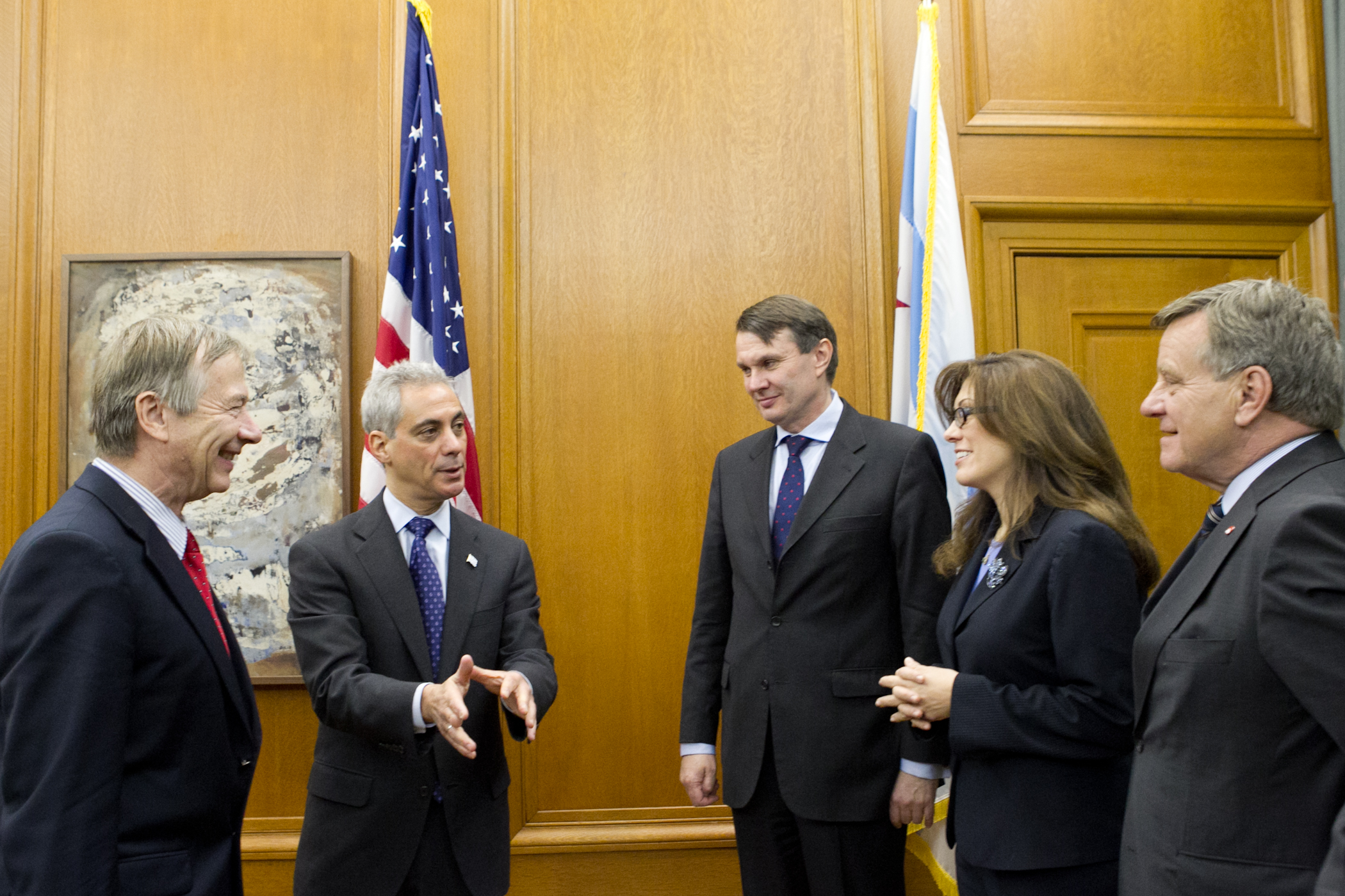 City Of Chicago Mayor Emanuel Meets With Airberlin To Discuss Continued Economic Growth And New Air Service Between Chicago O Hare International Airport And Berlin Germany