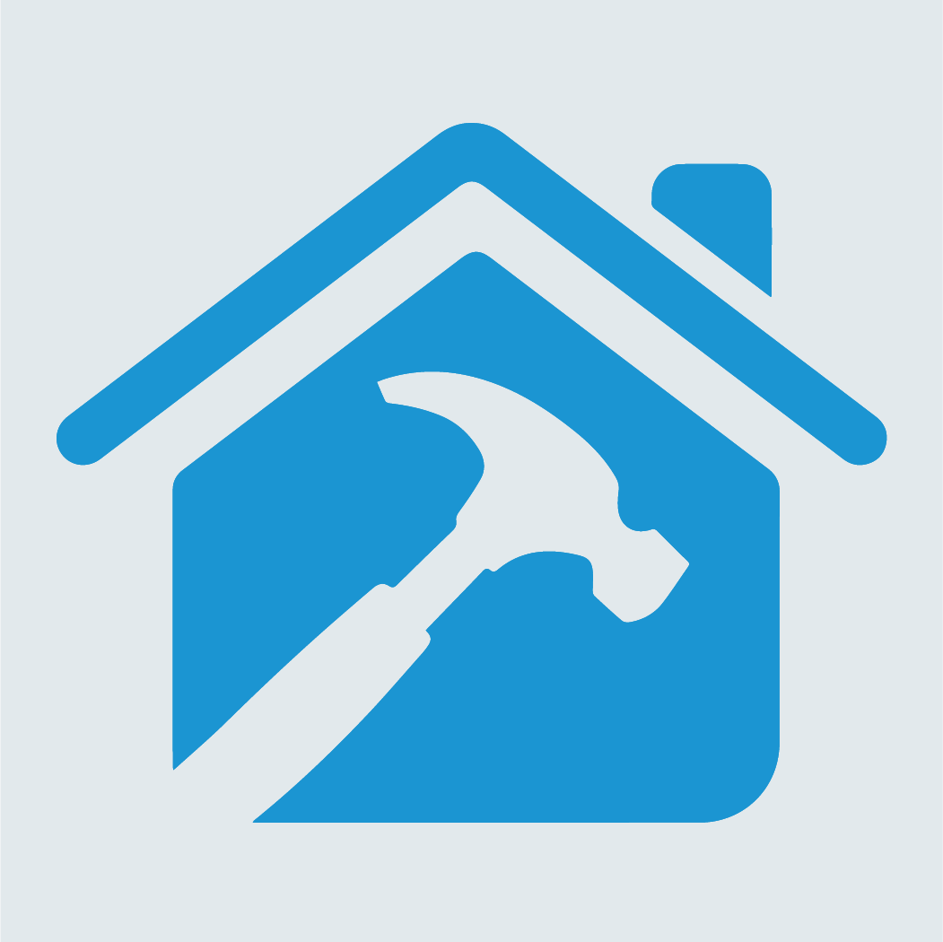 Home Modification program icon showing a blue house with a hammer embedded in the front wall.