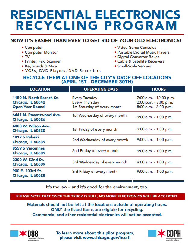 recycling electronics flyer