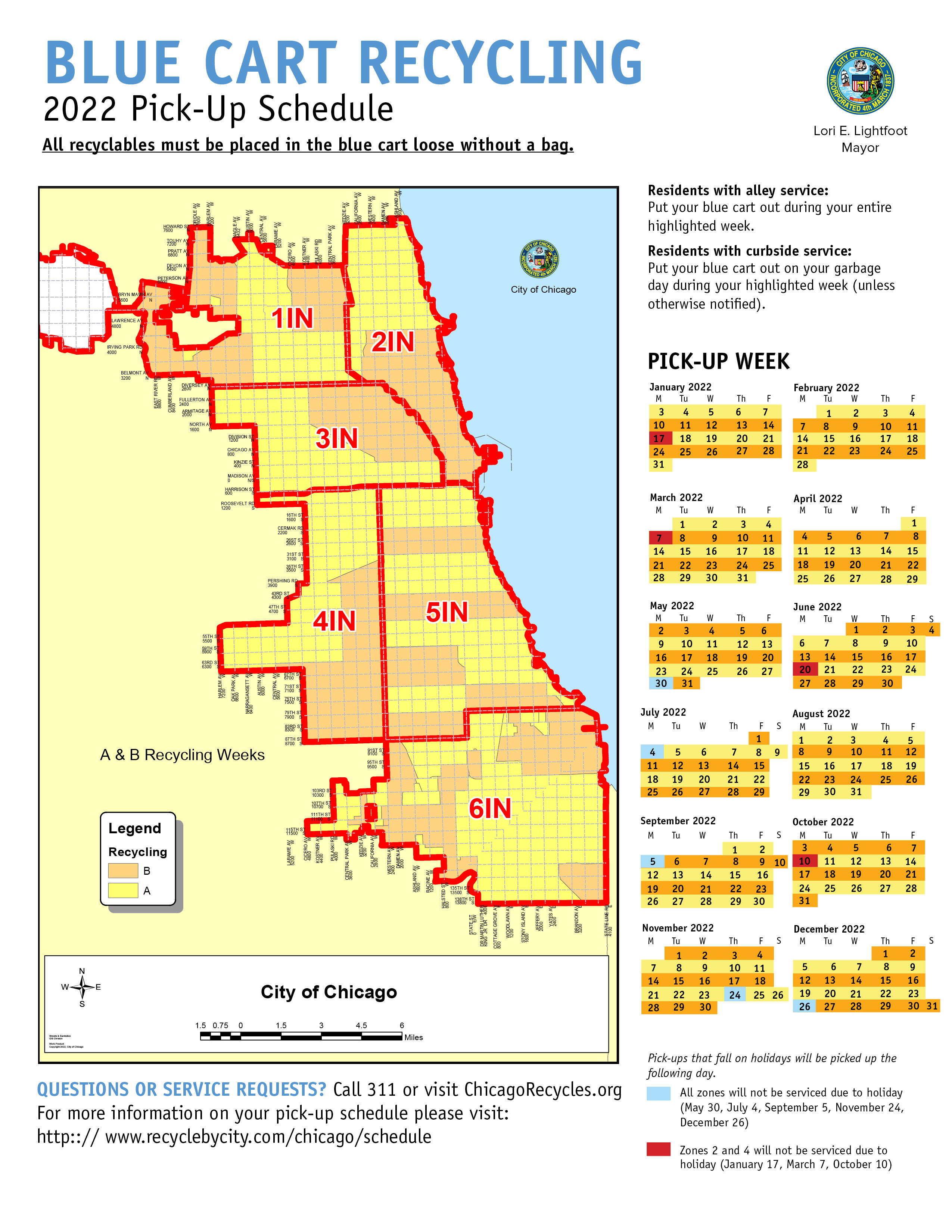 City of Chicago :: Blue Cart Schedule and Maps