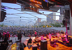 Singers at a concert in Millennium Park