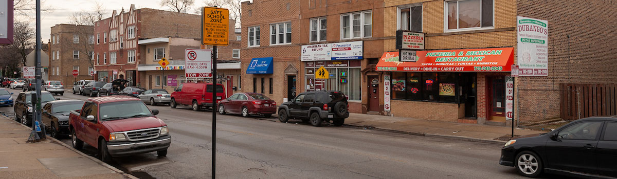 Signs above shops