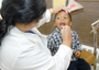 Doctor examining a child