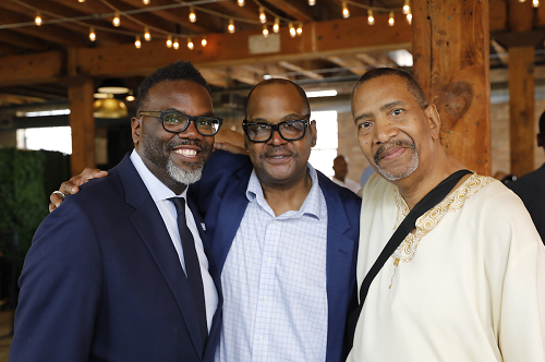 Mayor Johnson with two men