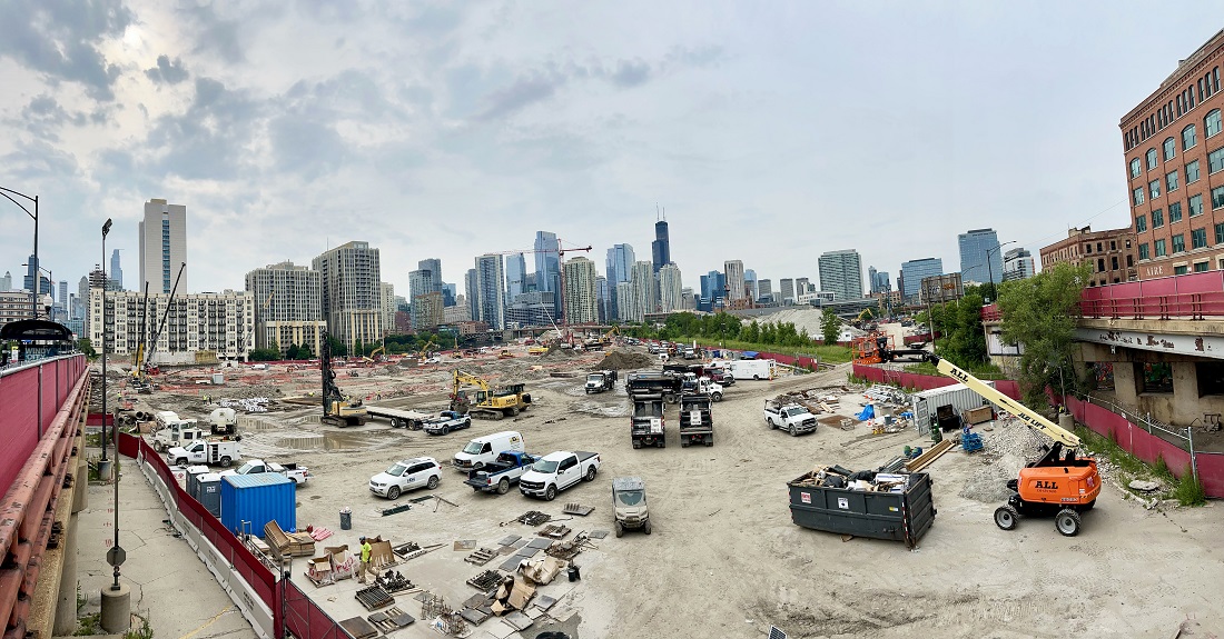 The construction site in August 2025
