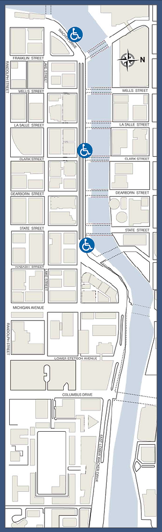 MAP with accessible entrances indicated