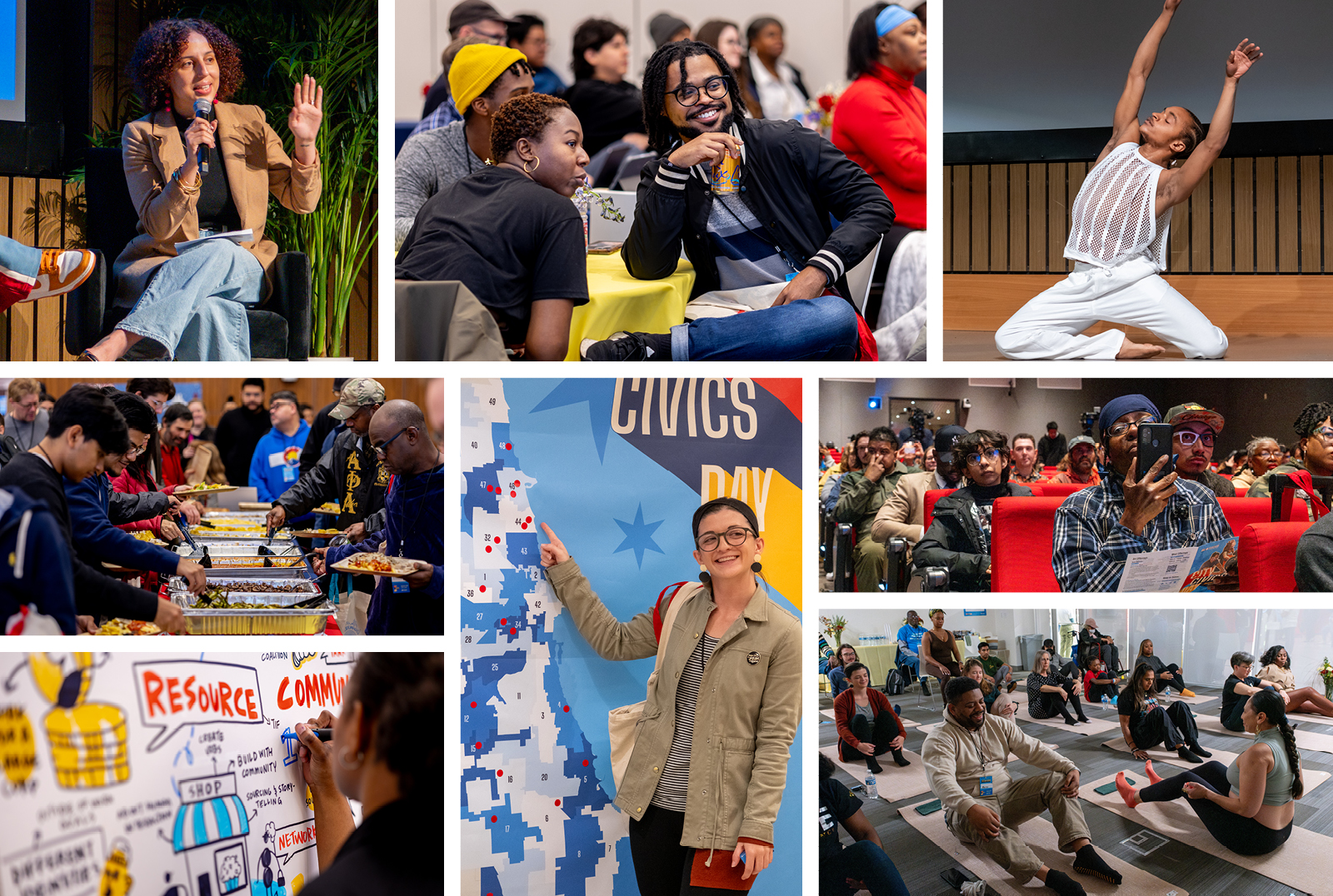 Photo collage of activities from the 2024 City Civics Day