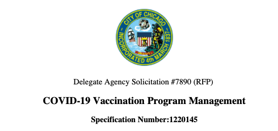 शिकागो COVID-19 टीकाकरण कार्यक्रम प्रबंधन के लिए बोली