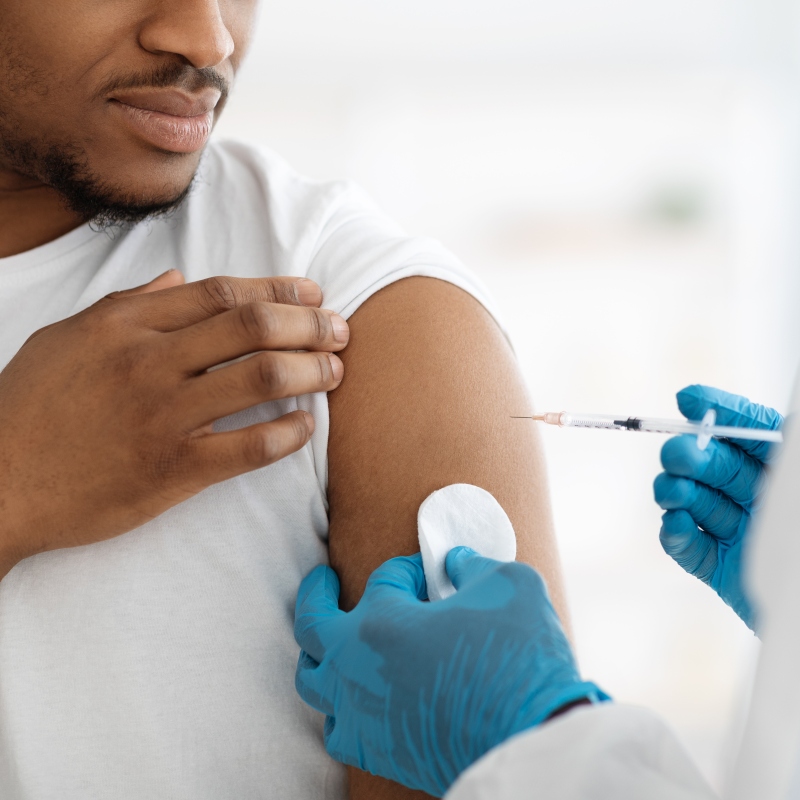 person receiving vaccination