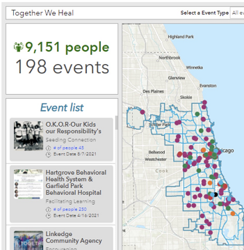 screenshot of together we heal map