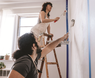 Woman painting