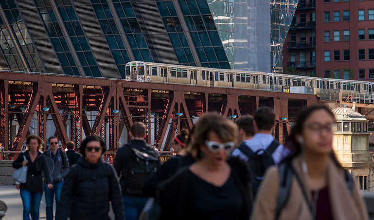 People walking