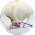 icon - Cardiac Screen infant's foot with tubes attached