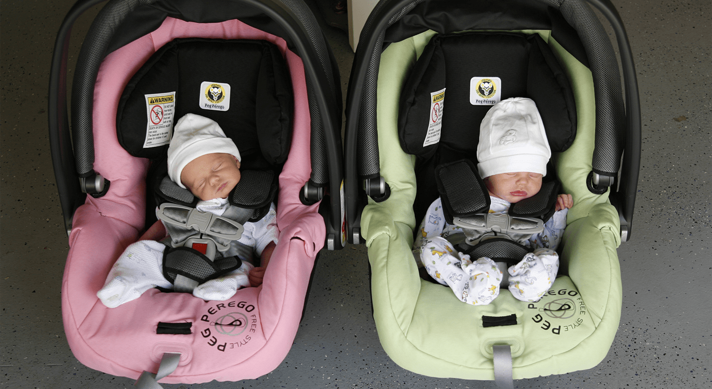Sleeping Babies in Car Seats