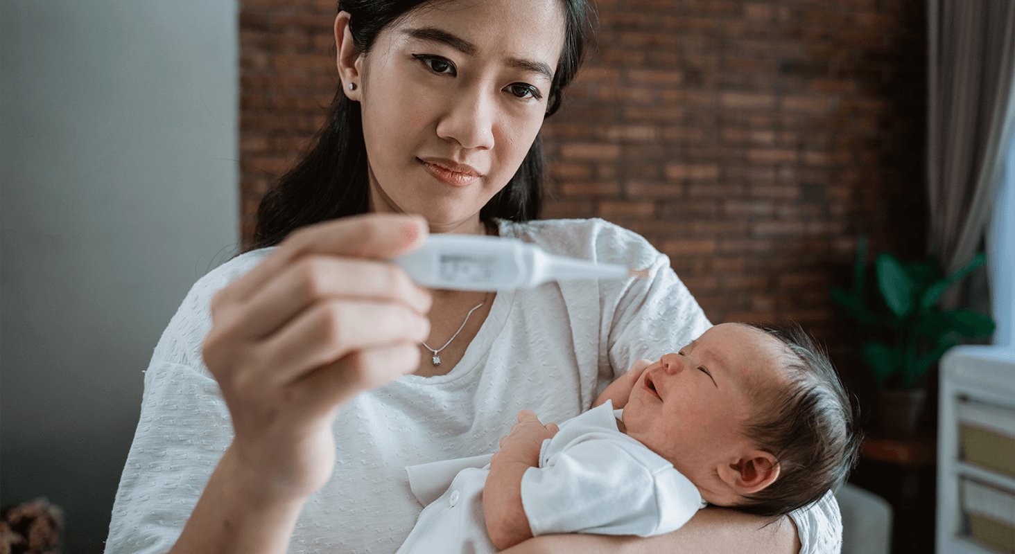 Taking Infant's Temperature