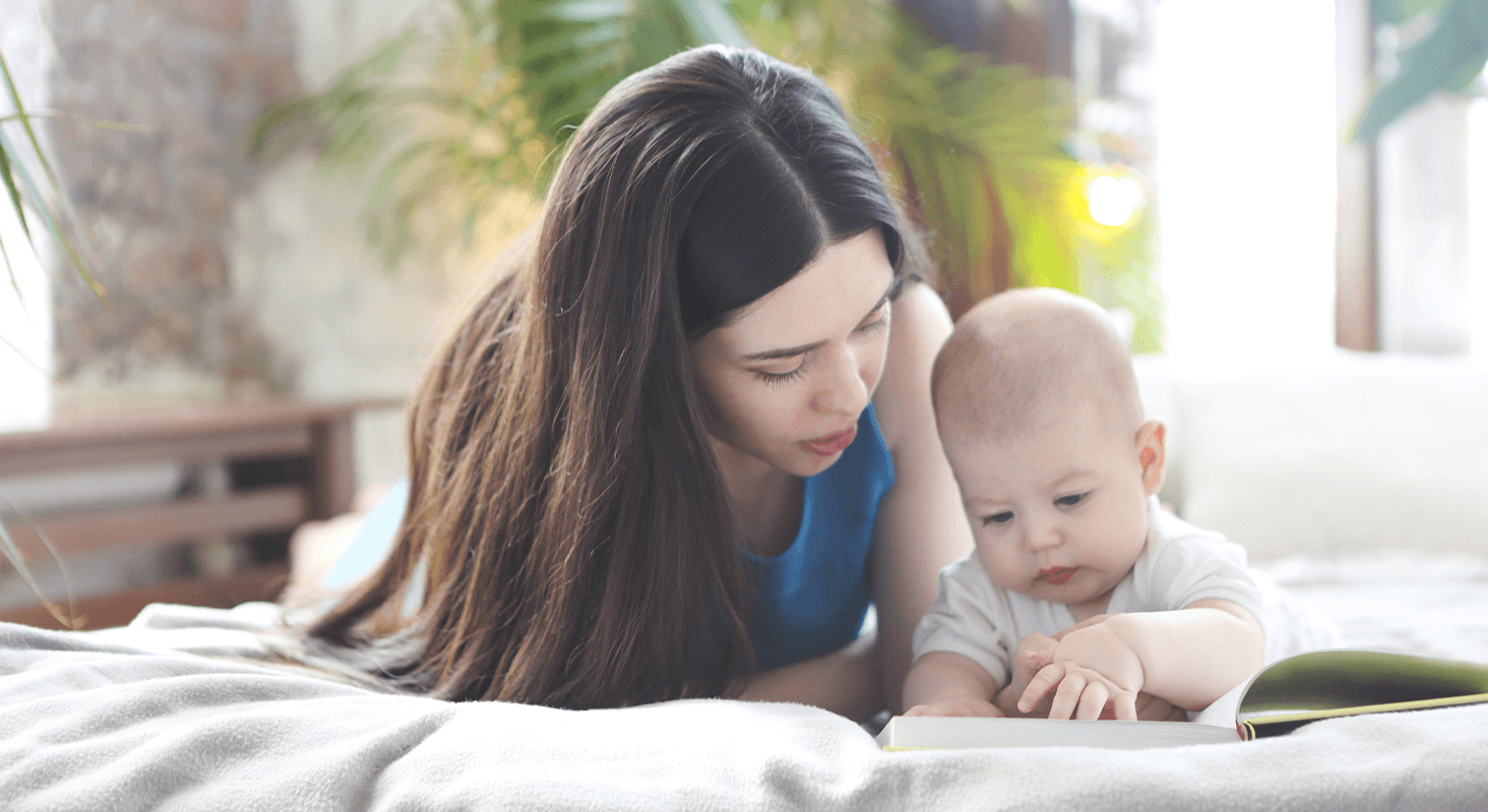 Reading with baby