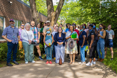 The Chicago Region Trees Initiative and The Trust for Public Land joining the TREEmendous pilot Tree Ambassador Training at St. Agatha Catholic Church in North Lawndale 