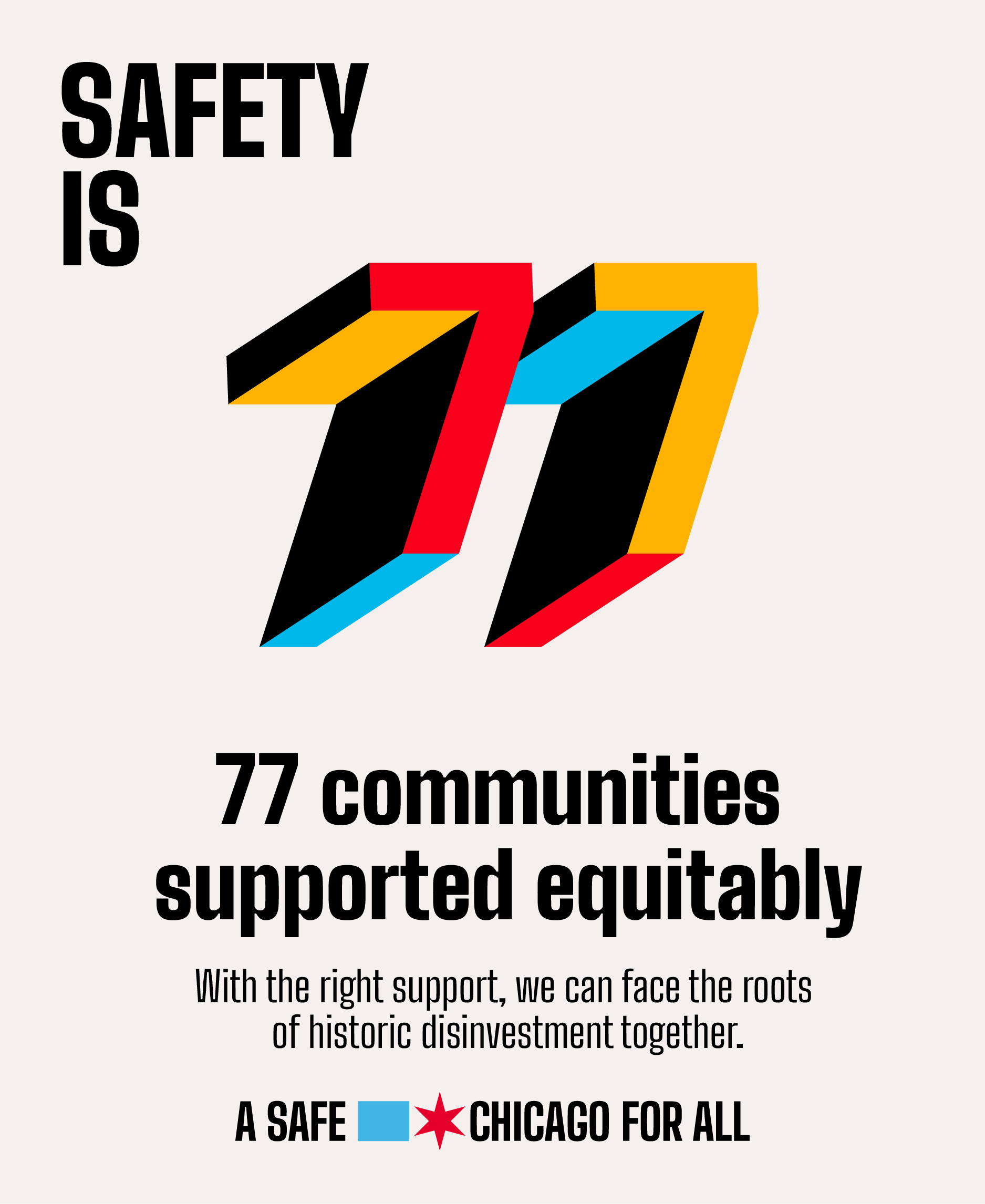 banner - Safety is 77 communities supported equitably